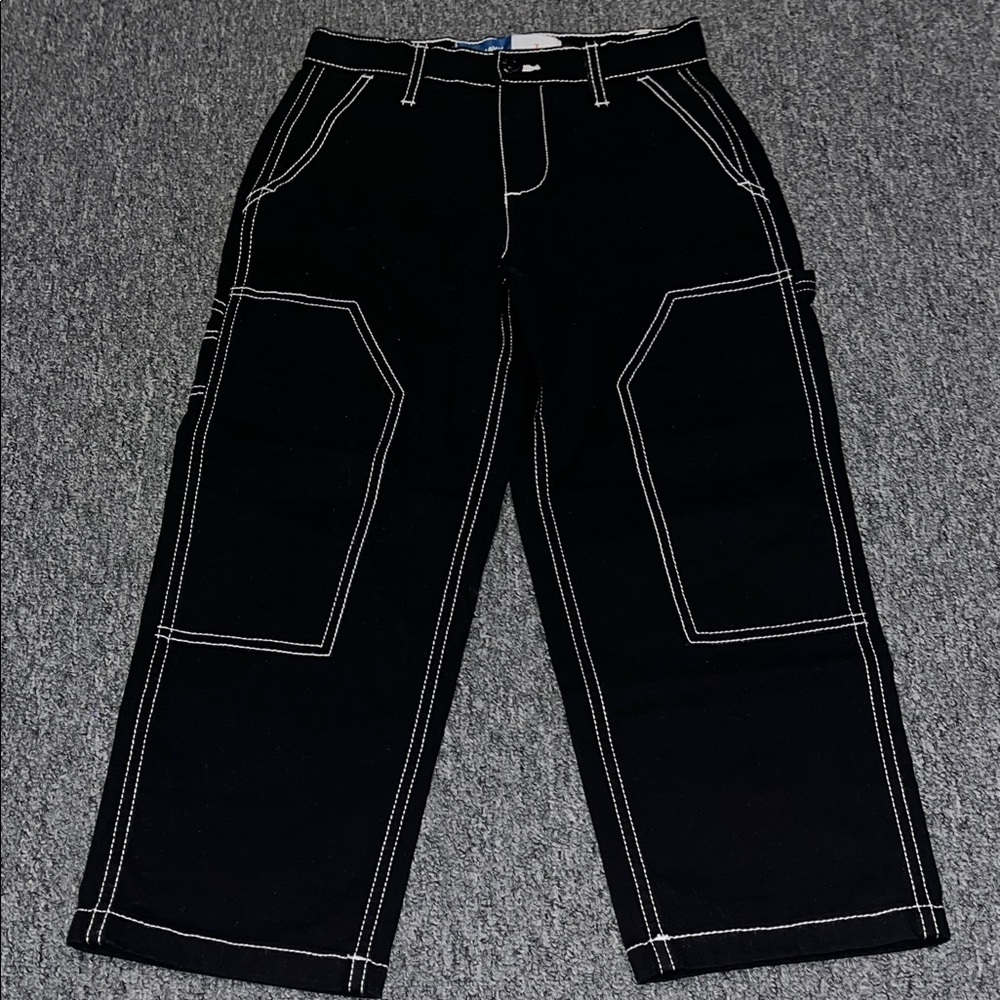 Old Navy Girls High-Waisted Carpenter Pants - Picture 2 of 6